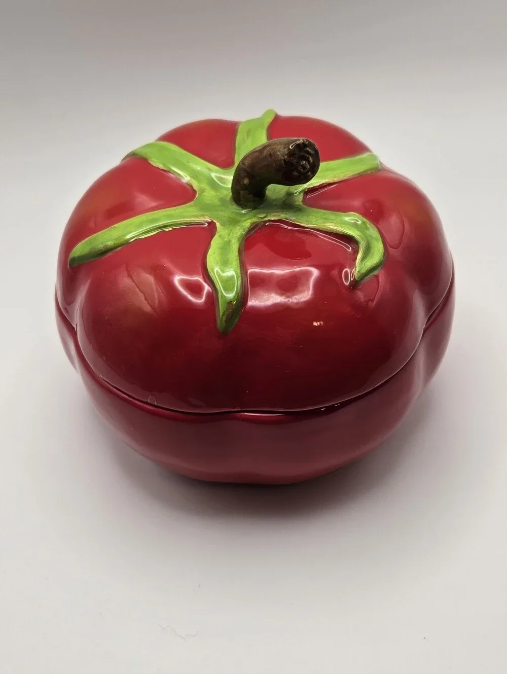 Tomato Nesting Measuting Cups Glazed Pottery Adorable Kitchsy Garden Kitchen
